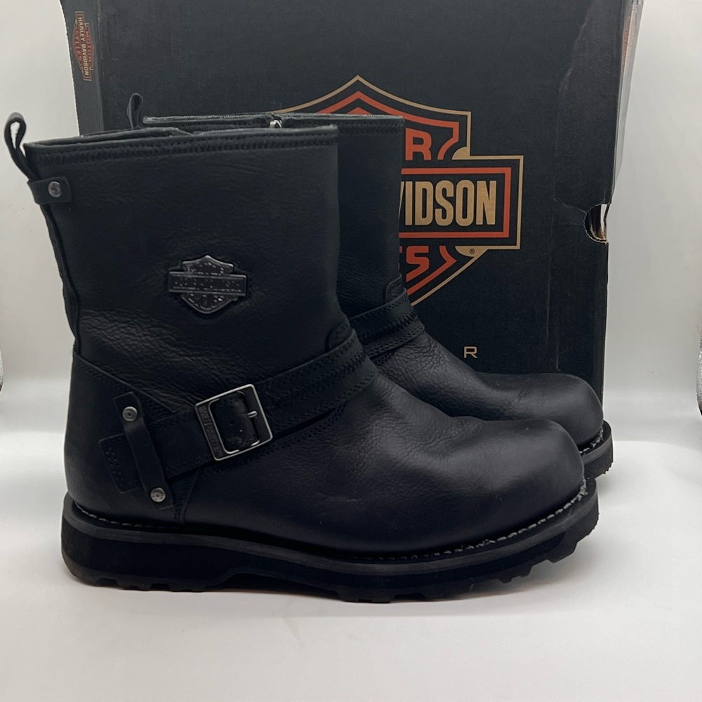 Men’s Harley-Davidson Black Leather Motorcycle Boots 11.5